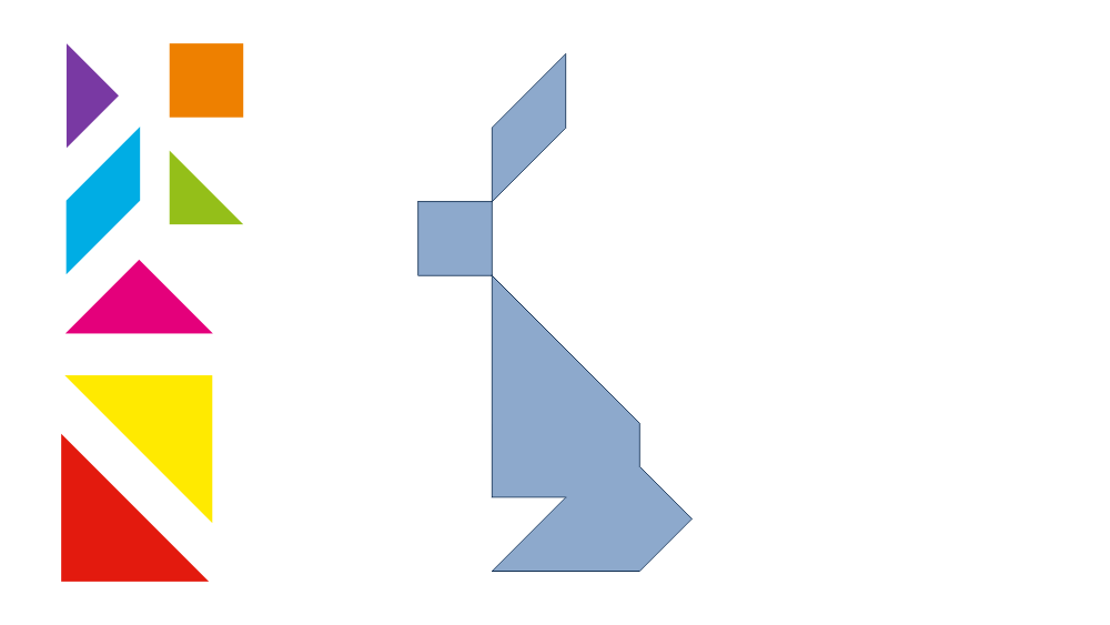 Tangram Rabbit Shadow