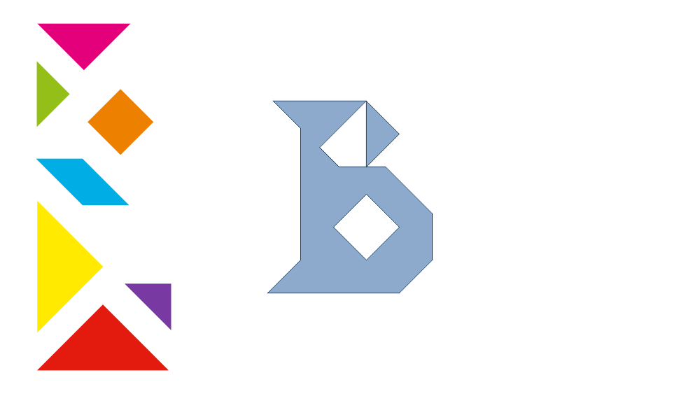 Tangram Letter B Shadow