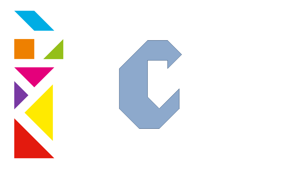 Tangram Letter c Shadow