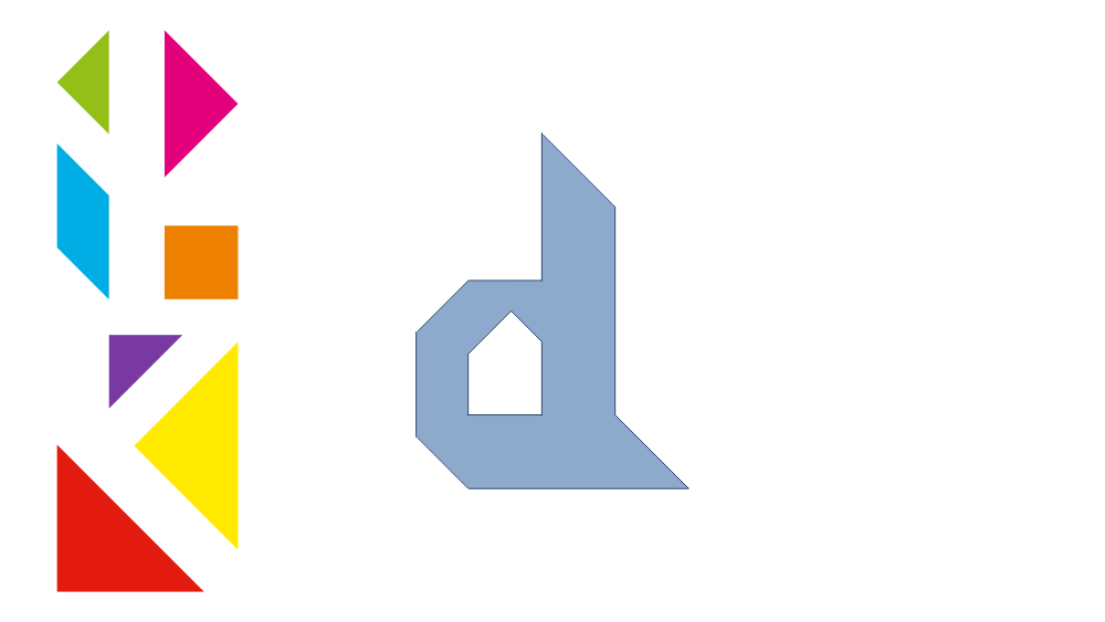 Tangram Letter d Shadow