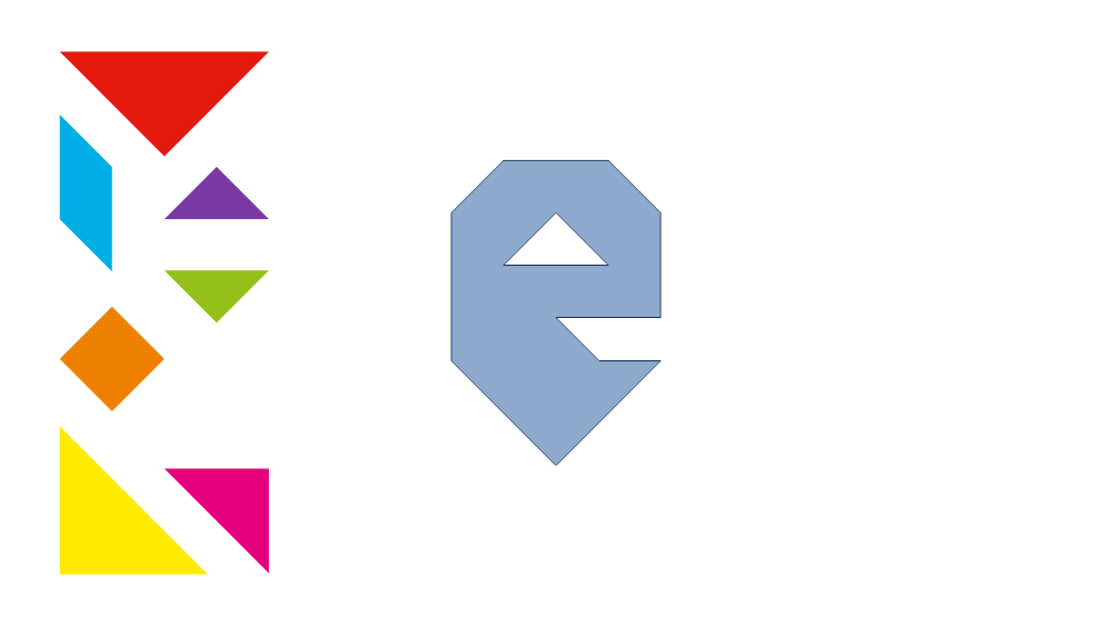 Tangram Letter e Shadow