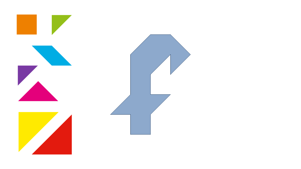 Tangram Letter f Shadow