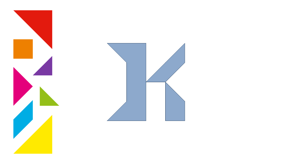 Tangram Letter K Shadow