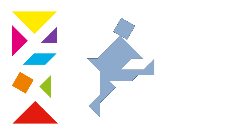 Tangram Kicking Shadow
