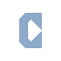Tangram Letter C Uppercase