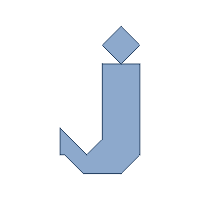 Tangram Letter j Lowercase